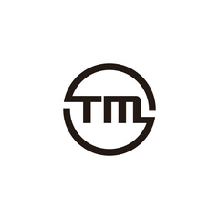 Aufkleber - letters stm simple geometric round lines logo vector