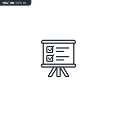 Poster - Social survey, linear style sign for mobile concept and web design