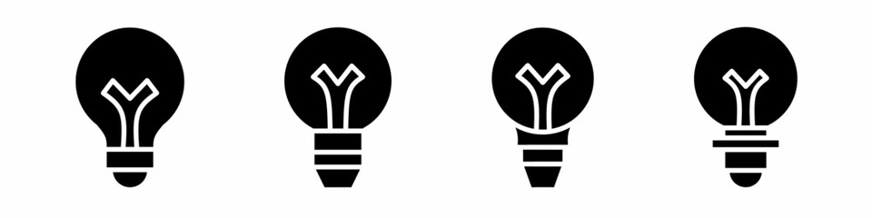 Poster - Light bulb icon illustration. Stock vector.