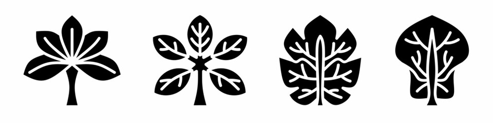 Poster - Leaves icon illustration. Stock vector.