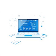 laptop computer network concept