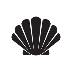 Poster - Shell vector icon. Simple flat symbol on white background
