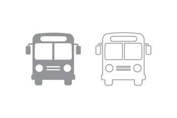 Poster - Bus Icon vector isolated on white background. Black bus vector icon