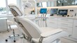© MDSADIKUL - A modern dental chair in a clean and wellequipped clinic setting