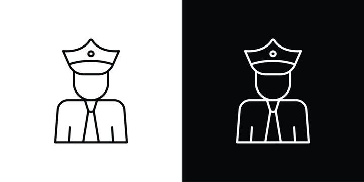 Police icon Simple Set. Vector icons for graphic design template.