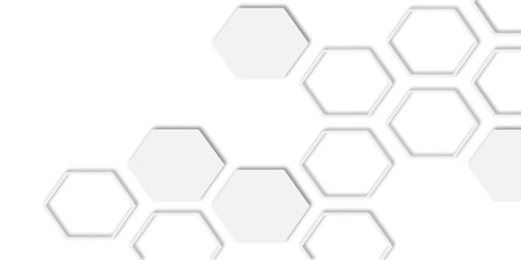 Aufkleber -  hexagons of different sizes and some with multiple borders surrounding them creating a modern, abstract design suitable for backgrounds and textures.