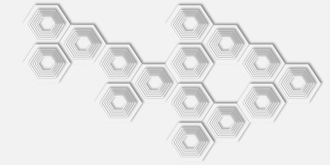 Aufkleber - geometric pattern of layered hexagons design modern and abstract, creating a visually interesting and clean aesthetic.