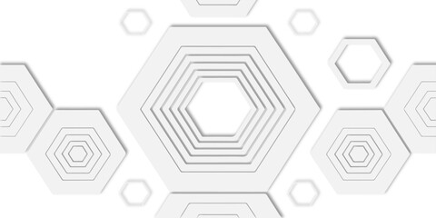 Aufkleber -  modern design featuring white hexagonal shapes arranged in a geometric pattern white background, minimalist and abstract designs.