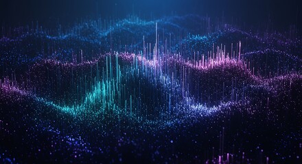 Aufkleber - Abstract Data Visualization with Gradient Colors and Futuristic Aesthetic