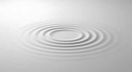 Aufkleber - Elegant White Ripple Effect Illustration Depicting Tranquility and Motion Minimalistically