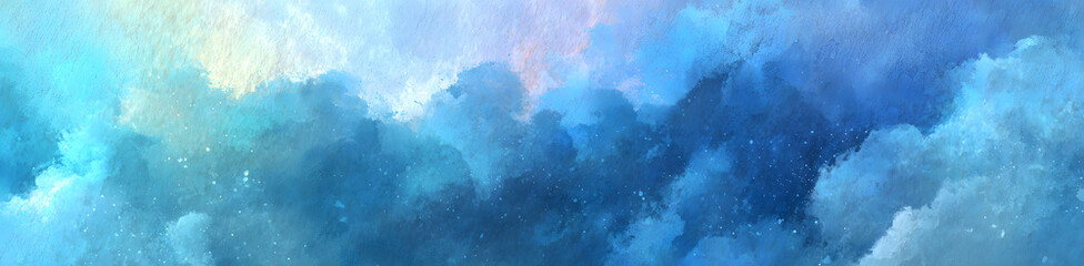 Poster - Soft watercolor texture background with gentle light blue hues and subtle gradient effect , background design, watery texture, gentle