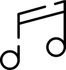 Aufkleber - Minimalistic Modern Rounded Outline Note Icon