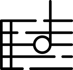 Aufkleber - Minimalistic Modern Rounded Outline Notes Icon