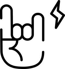 Aufkleber - Minimalistic Modern Rounded Outline Rock Icon