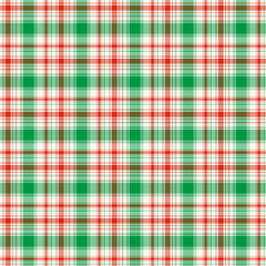 Canvas Print - Christmas plaid repeat pattern.Colorful checkered tartan seamless pattern in green red white.Geometric graphic vector illustration background design for fabric and prints.