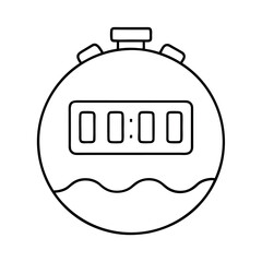 Poster - Contraction Timer Design with Stopwatch and Wave Pattern in Medical or Scientific Context
