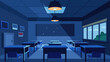 © Vokto - Night Classroom with Soft Ceiling Lights