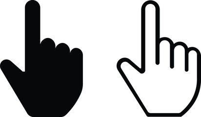 Fototapete - Computer Cursors Mouse Click Pointer Icon Set and Computer Computer Mouse, Arrow Symbol, Icon Symbol, Computer Graphic, E-commerce Cursor icon click Outline and Solid Styles Easily editable Eps 10