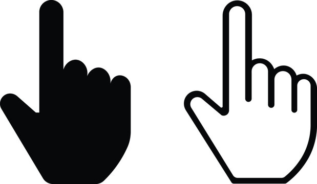 Computer Cursors Mouse Click Pointer Icon Set and Computer Computer Mouse, Arrow Symbol, Icon Symbol, Computer Graphic, E-commerce Cursor icon click Outline and Solid Styles Easily editable Eps 10