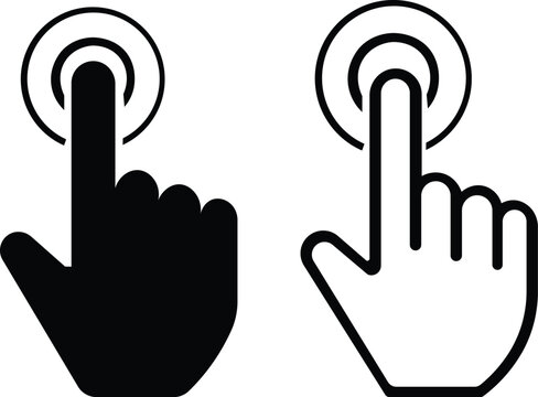 Computer Cursors Mouse Click Pointer Icon Set and Computer Computer Mouse, Arrow Symbol, Icon Symbol, Computer Graphic, E-commerce Cursor icon click Outline and Solid Styles Easily editable Eps 10