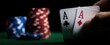© Studio Nova - The dramatic moment of holding a winning pair of aces in poker.