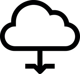 Fototapete - Cloud Computing Icon Design with Colorful Elements for Technology and Data Concepts