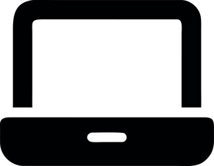 Fototapete - Simple Laptop Icon Design with Color Options for Web and Print