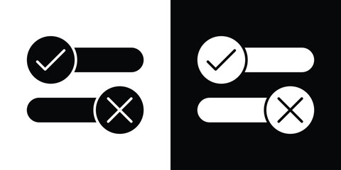 Fototapete - Boolean icon. black and white line icons pack.