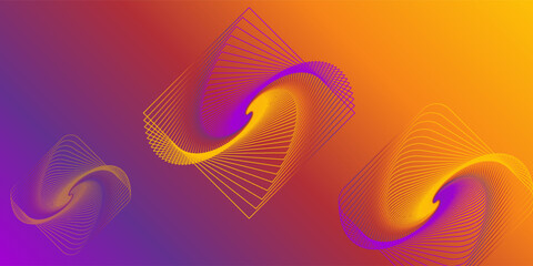Poster - Abstract Geometric Line Swirls