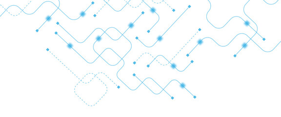 Aufkleber - Abstract futuristic technology background. Technology background with crossed lines and dots.