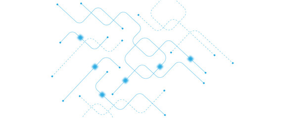 Aufkleber - Abstract futuristic technology background. Technology background with crossed lines and dots.
