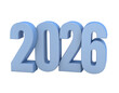 © Shadoweee - Blue three dimensional numbers twenty six isolated on a transparent background 2026