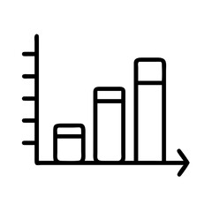 Poster - Illustration of a bar graph with increasing values and an arrow indicating the direction of growth shown