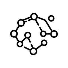 Poster - Illustration of a network with multiple connected nodes forming a complex structure on a plain background