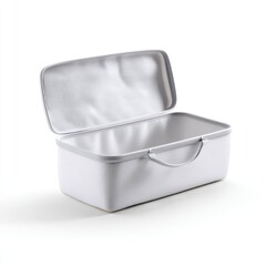 Poster - A white car trunk organizer empty, isolated on a pure white background. Storage, tidiness.