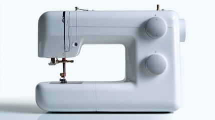 Poster - A plain white sewing machine modern, simple design, isolated on a pure white background. Craft, textile.