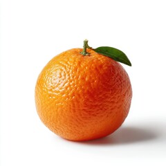 Poster - A single, vibrant orange, isolated on a pure white background. Fruit, healthy.