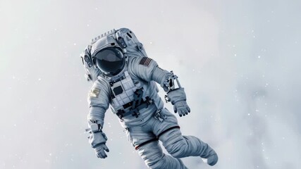 Wall Mural - an astronaut floats through space in a suit, perfect for sci-fi or futuristic concepts