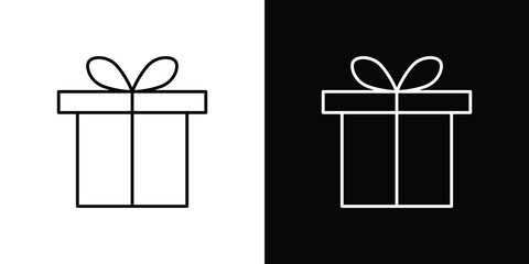 Gift icon. Editable stroke line icons