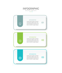 Wall Mural - Design template for vector infographic labels with icons and 3 options or steps.	