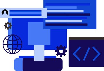 Computer Coding Illustration