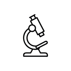 Poster - Outline a microscope on a science laboratory