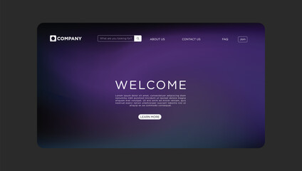 Elegant website template for modern business with welcoming message and intuitive navigation