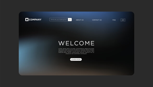 Dynamic website landing page design with modern interface for engaging customer experience online