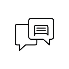 Poster - Outline two overlapping speech bubbles on chat message