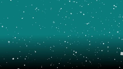 Poster - Teal Background Floating Cubes Abstract Animation 4 K Ultra H D Seamless Loop. Teal Background Cubes Animation Loop. Falling Ice Crystals And Geometric Shapes In 4K.