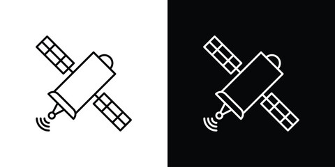 Satellite icon design vector art Illustrations