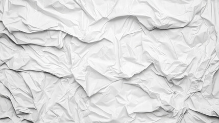Poster - Abstract white background from crumpled paper texture. Wrinkled surface with folds and creases. Overlay effect or backdrop for design.