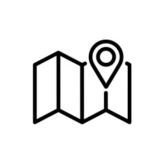 Poster - A Simple Icon of a Map with a Location Marker, Perfect for Navigation Apps