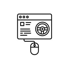 Poster - Online Car Game Website Interface Connected to a Mouse for Easy Interactive Gaming